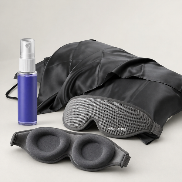 Dozely™ Complete Slaapset — Masker + Kussensloop + Spray
