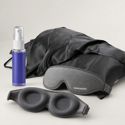 Dozely™ Complete Slaapset — Masker + Kussensloop + Spray