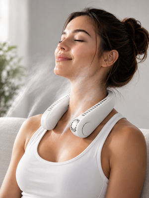 Dozely™ CoolBreeze — Draagbare Halskoeler met Nevel